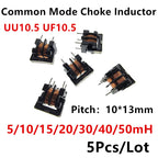 UU10.5 UF10.5 Common Mode Choke Inductor 5mH 10mH 20mH 30mH 40mH 50mH For Filter Inductance Pitch 10*13mm Copper Wire
