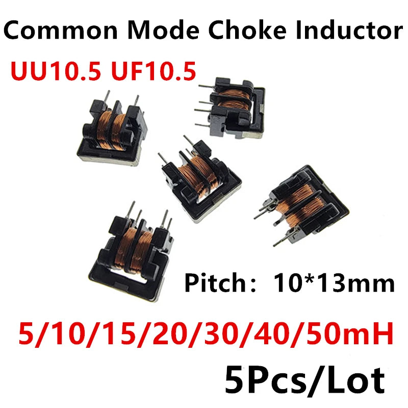 UU10.5 UF10.5 Common Mode Choke Inductor 5mH 10mH 20mH 30mH 40mH 50mH For Filter Inductance Pitch 10*13mm Copper Wire
