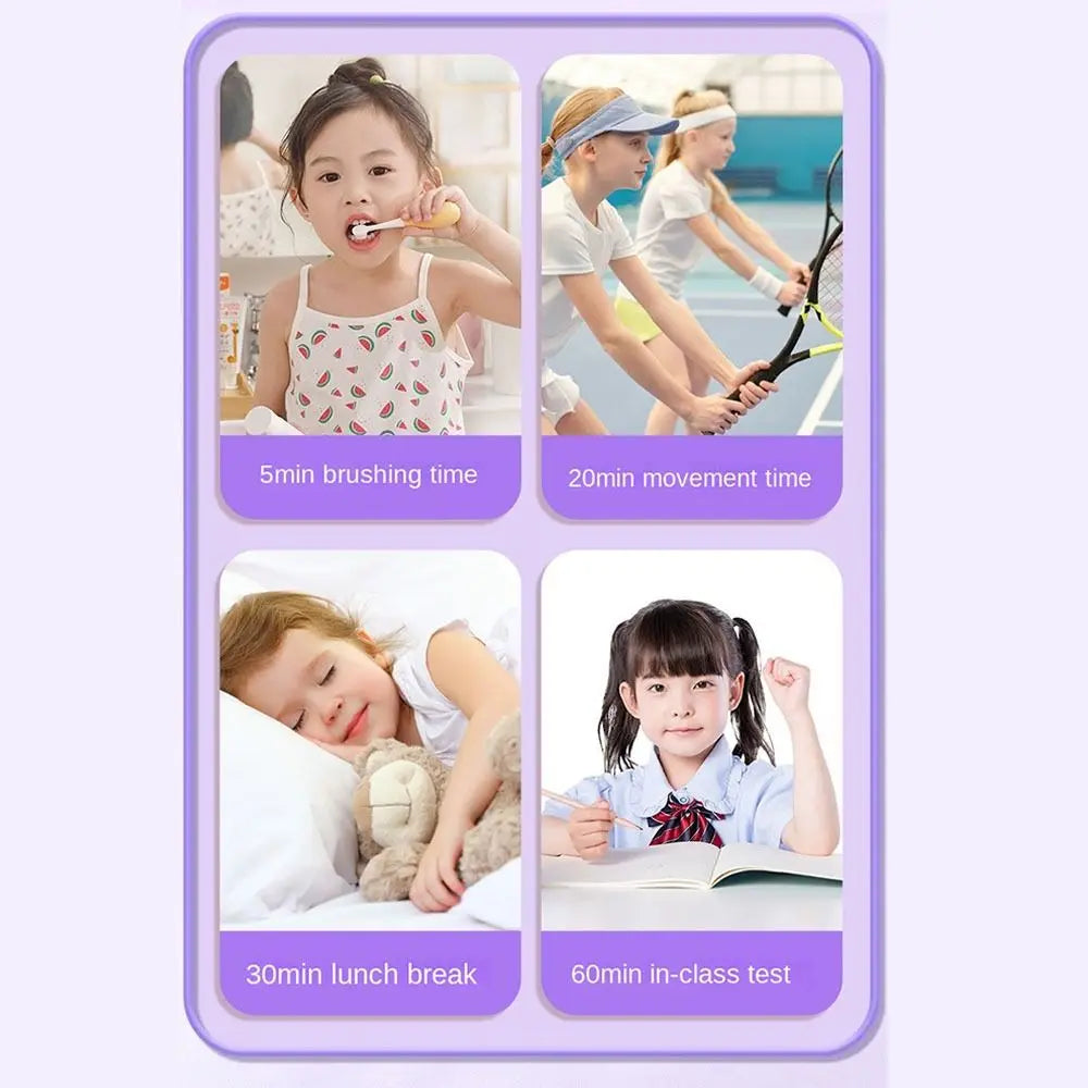 60 Minutes Visual Timer Ultra Silent Visualization Countdown Alarm Clock Self-discipline Round/Square Kitchen Timer