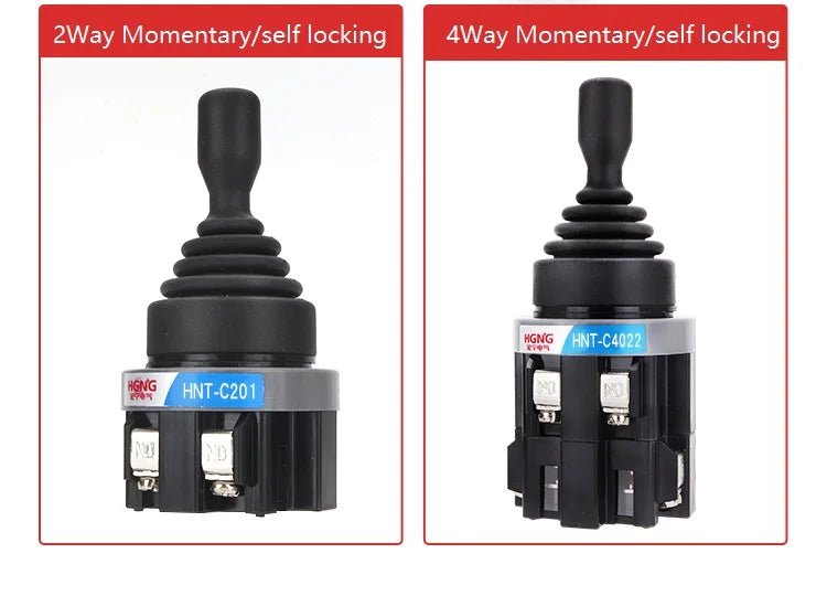 2 4 Way position Monolever switch joystick 30mm Toggle Joystick Rocker Cross Switches Reset Momentary Self Latching switch HNT