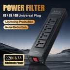 High-End Audio Power Filter 4 Universal Outlets Power Noise Isolation Purifier Socket for HiFi Stereo Equipment