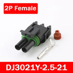 5/20Sets 2.5mm 1/2/3/4/6Pin Waterproof Electrical Connector Male Female Plug Delphi Injector Socket 12010975 For GM Motorcycle