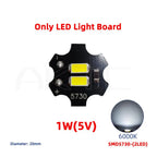 1-20 Pcs Mini LED Light Board DC 5V 1W SMD5730 3000K Warm/White 6000K 20mm Aluminum Plate Lamp Beads and USB Switch Cable On/Off