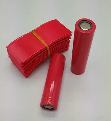100pcs 18650 Battery Wrap Sleeve Heat Shrink Shrinkable Tube Insulated Multicolor Battery Skin PVC FilmTape Protector Cover Pipe