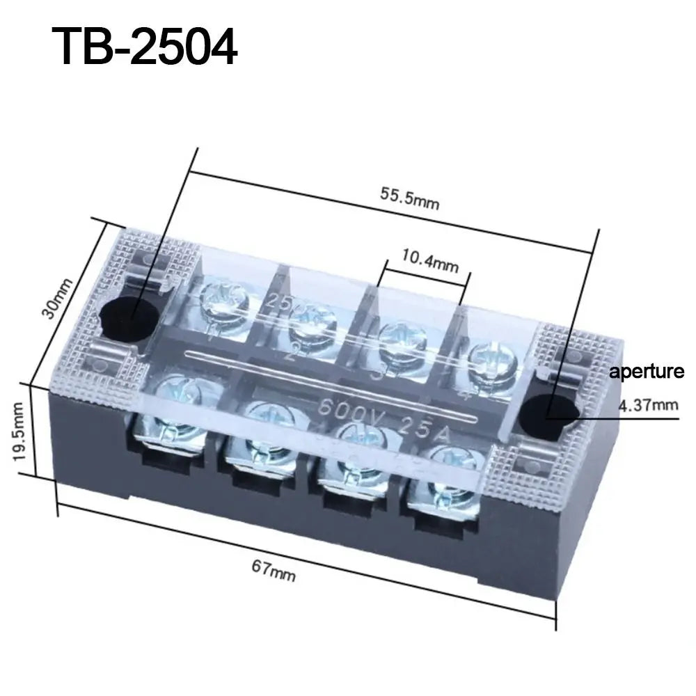 Terminal Block Connector Dual Row Terminal Block With Screws Strip Block Terminal Electric Connector Strip Electrical