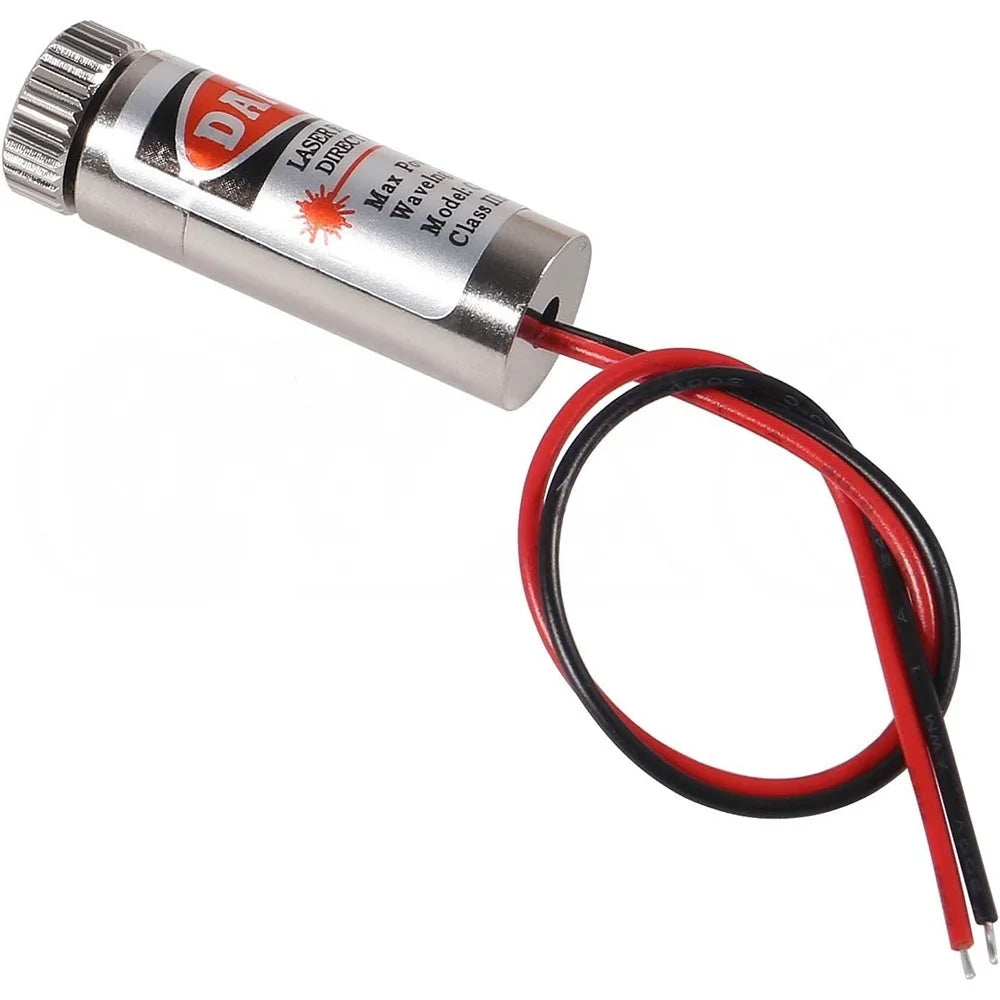 1-10 650nm 5mW Red Point /Line/Cross Laser Module Head Glass Lens Focusable Focus Adjustable Laser Diode Head Industrial Class