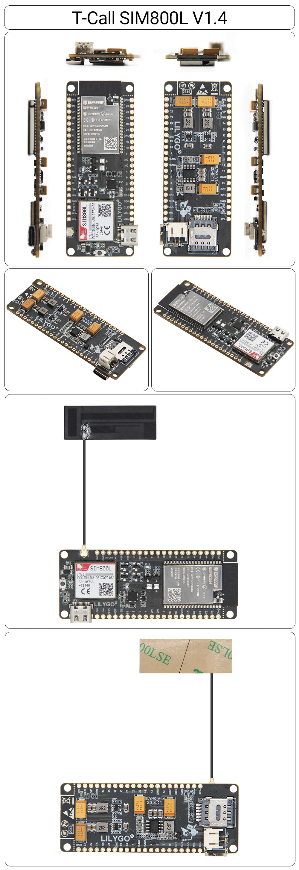 2026 LILYGO TTGO T-Call V1.4 SIM800L ESP32 Wireless Module SIM Antenna WiFi for Bluetooth Development Board