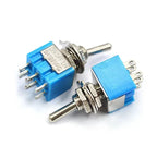 10Pcs Miniature Toggle Switch ON-OFF-ON Mini Button Rocker Power Switch 3Pin 6Pin ON-OFF MTS-102 MTS-103 MTS-202 MTS-203