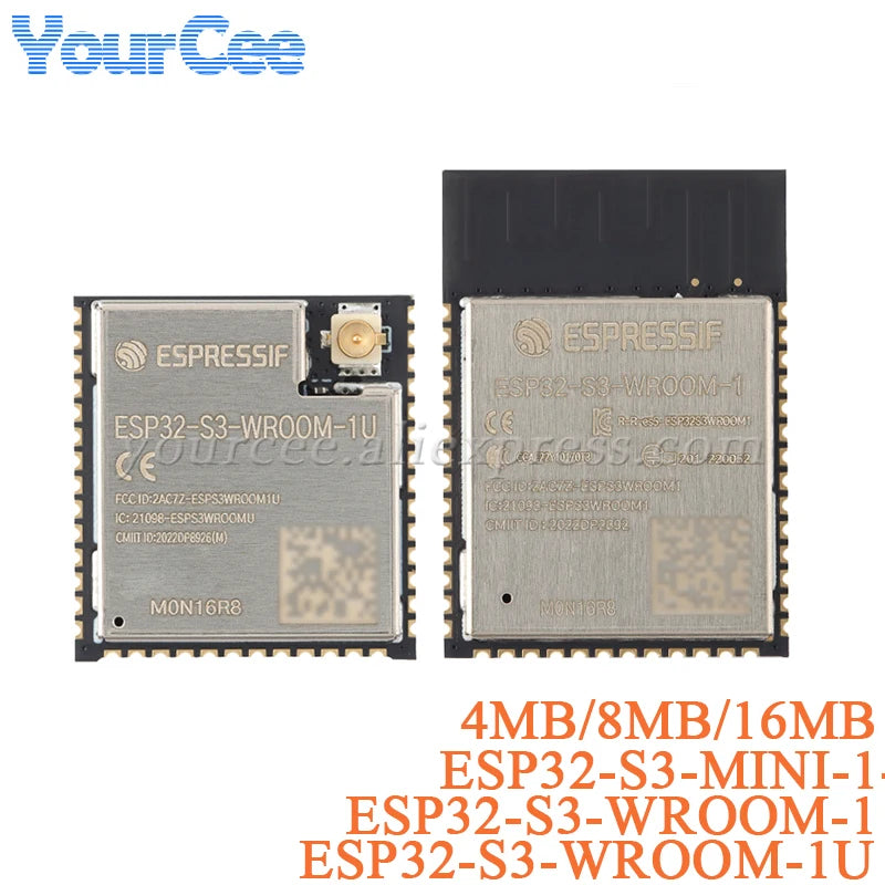 10pcs/1pc ESP32 ESP32-S3-WROOM-1 ESP32-S3-WROOM-1U ESP32-S3-MINI ESP32-S3-MINI-1U Dual Core 4MB 8 16MB MCU WiFi Wireless Module
