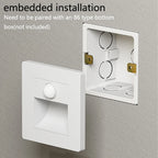 PIR Motion Detector Light Sensor LED Lights AC 110V-220V Recessed Staircase Bedroom Wall Lamp LED Night Light