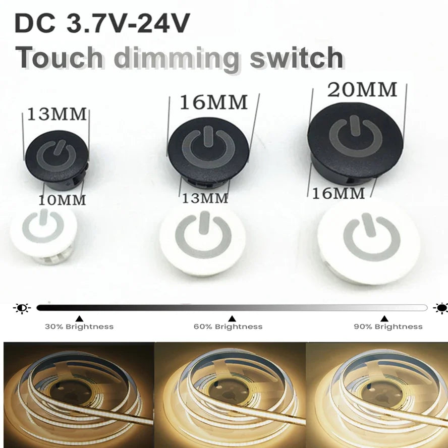 1-2PCS DC5V 12V 24V Button Controller Switch Smart Dimmable Home Touch Sensor For Smart Home Light Strip LED Dimmer Controller