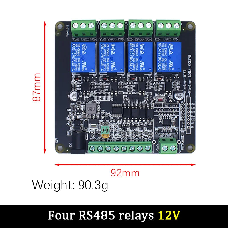 LIZAO Modbus TCP RTU Ethernet Module 4DI 4DO Relay Output RJ45 Digital Switch Input Module for PLC