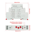 2Pcs GRT8-M1 Multifunctional Delay Time Relay with 10 Functions DIN Rail Mount AC/ 12V~240V Multifunctional Delay Time Relay