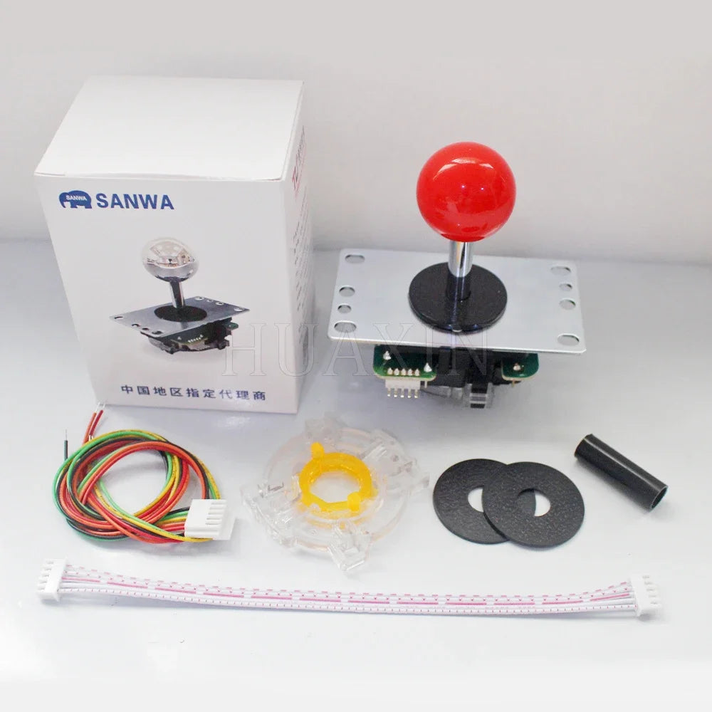 Original Japan Sanwa Joystick JLF TP 8YT Fighting Rocker With Topball 5pin Wire Jamma Arcade Vending Game PC PS3 XBOX Kit DIY