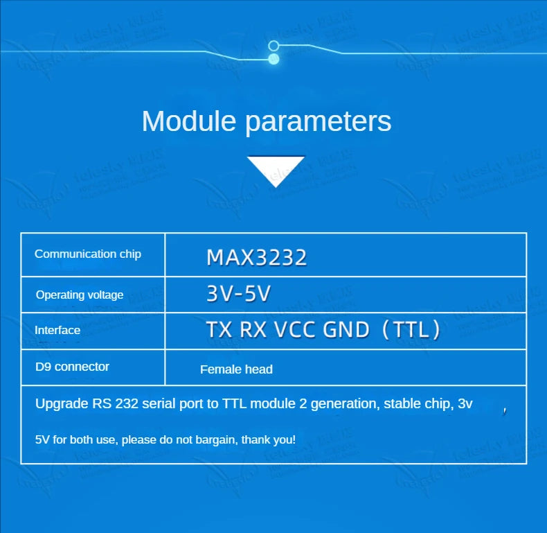 RS232 To TTL Module, 2nd Generation Serial Module, Download Line, Small Board, Brush Board, MAX3232, Send 4 DuPont Lines.