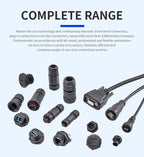 CAZN Plastic Straight Angled Male Female Circular Connectors E10 Waterproof Bayonet Connector 2-12 Pin with Unshielded PVC Wire