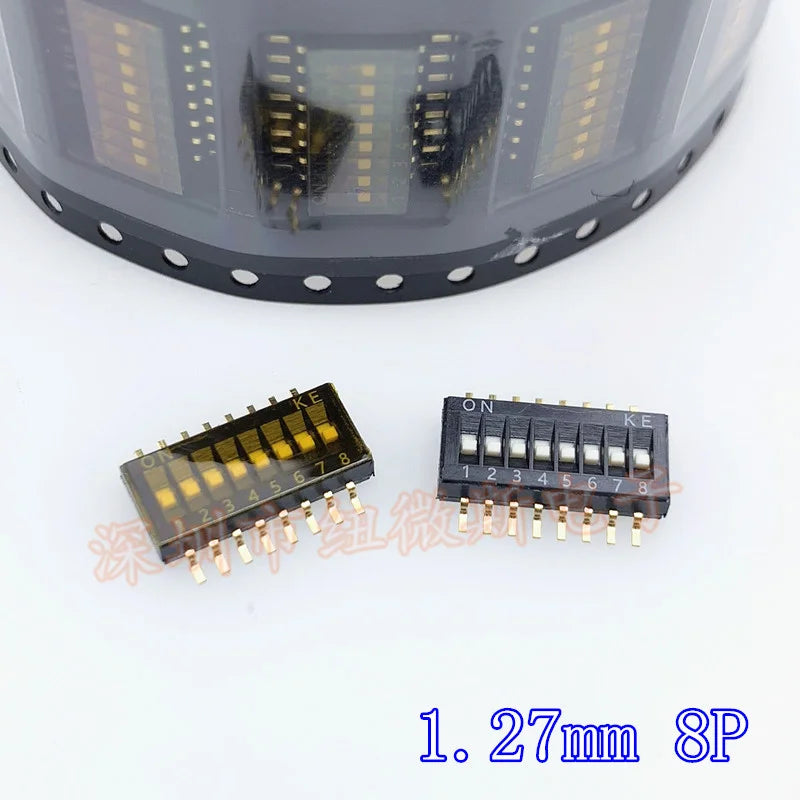 5Pcs 1.27mm Pitch Dip Switch SMD SMT Slide Type Switch 1P/2P/3P/4P/5P/6P/8P/10Pin Position