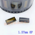 5Pcs 1.27mm Pitch Dip Switch SMD SMT Slide Type Switch 1P/2P/3P/4P/5P/6P/8P/10Pin Position