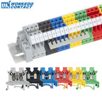 10Pcs UK 2.5 Terminal Block UK2.5B Screw Connection Connect Strip 2.5B 2.5mm² Cable Electrical Din Rail Wire Connector