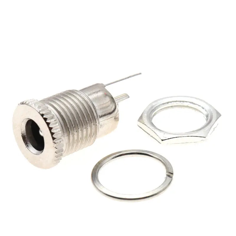 2pcs/5pcs DC099 5.5 mm x 2.1mm DC Power Jack Socket Female Panel Mount Connector Metal DC-099 Open Hole 11MM 5.5*2.1 5.5*2.5
