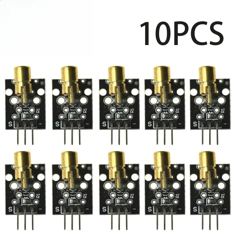 1-100pcs KY-008 Red Laser Module 650nm 3-Pin Dot Diode Transmitter with Copper Head for Arduino, AVR, PIC & MEGA 2560