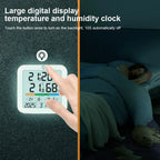 Thermometer Sensor with Backlit LCD Digital Magnetic Clock Easy To Read Home Weather Station for Humidity Gauge Meter Sensor