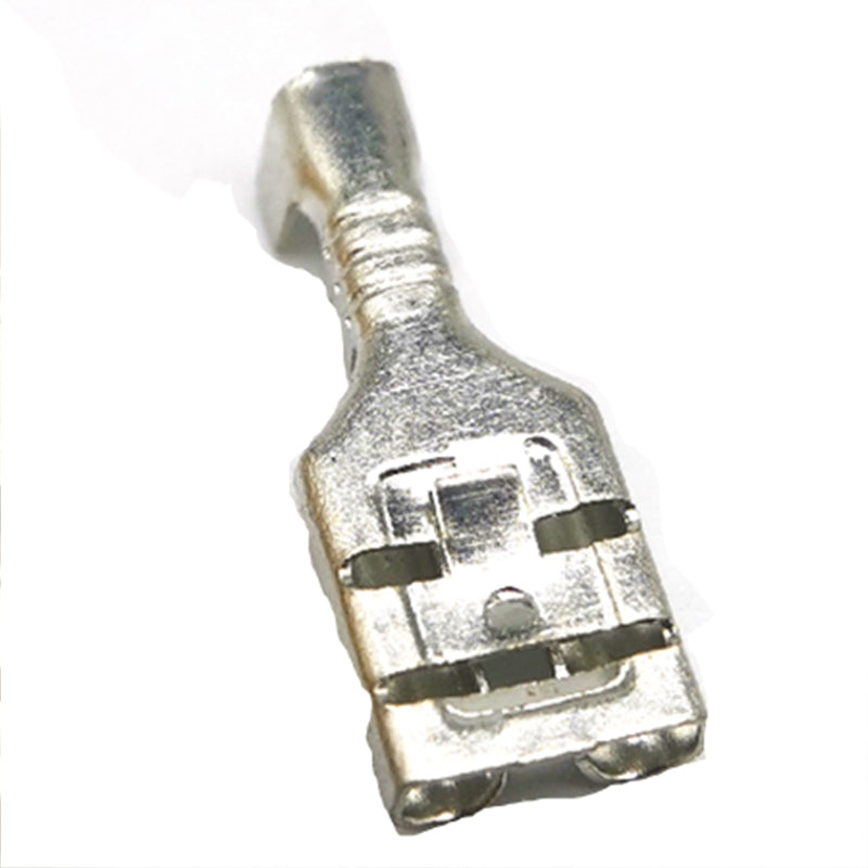 50/100/200pcs Female Spade Quick Splice Crimp Terminals 6.3mm Crimp Connector Non Insulated Terminal