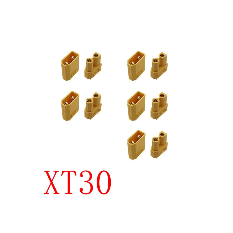 5 Pairs XT30 / XT60 / XT90 Bullet Connector Plug Male Female XT-30 XT-60 XT-90 Connectors Power Plugs for RC Lipo Battery Drone