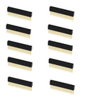 10PCS 2.54mm Pitch Straight Pin Header Male Connector 1x6/1x8/1x10/1x15/1x20/1x40 2x6/2x8/2x10/2x20 Single/Double Row PC
