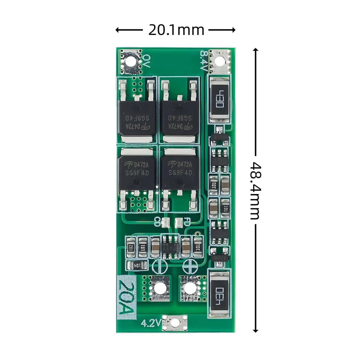 2S 20A 7.4V 8.4V 18650 Lithium Battery Charger Protection Board PCB BMS Board Balanced / Standard 20A Current Module For DIY