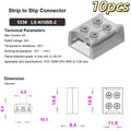 10Pcs Screw Fixing Solder-Free LED Strip Connector 2 Pin Quick Wire Connector For 8mm/10MM LED Light Strip Terminal Adapter