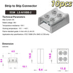 10Pcs Screw Fixing Solder-Free LED Strip Connector 2 Pin Quick Wire Connector For 8mm/10MM LED Light Strip Terminal Adapter