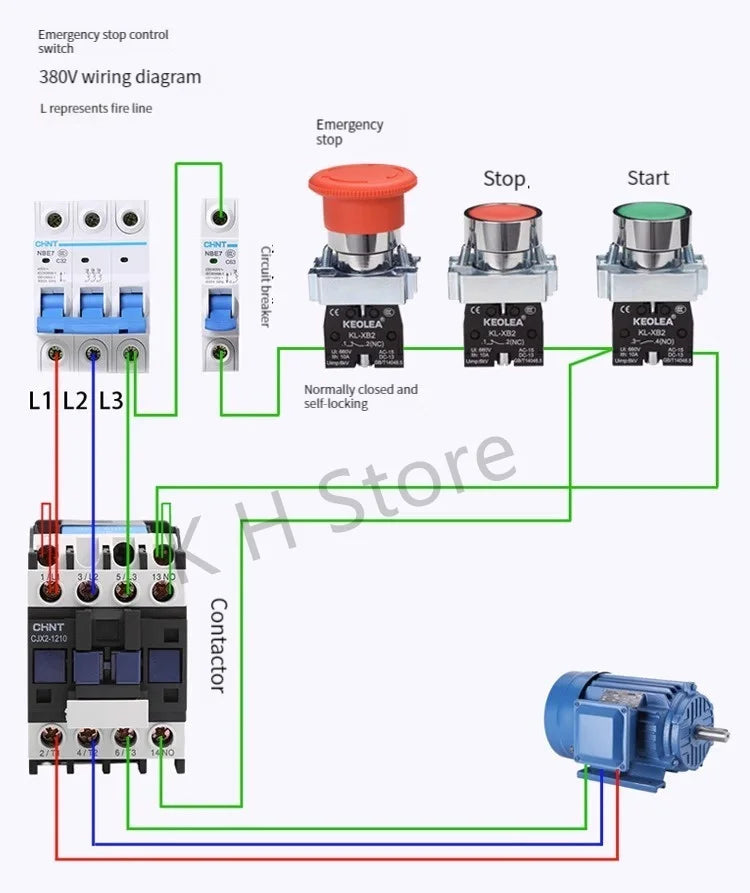 1Pcs Button Switch Self Reset Small Mushroom Head Emergency Stop 22mm Knob Key Start Inching Power on XB2-BG21 XB2-BA31 XB2-BS54
