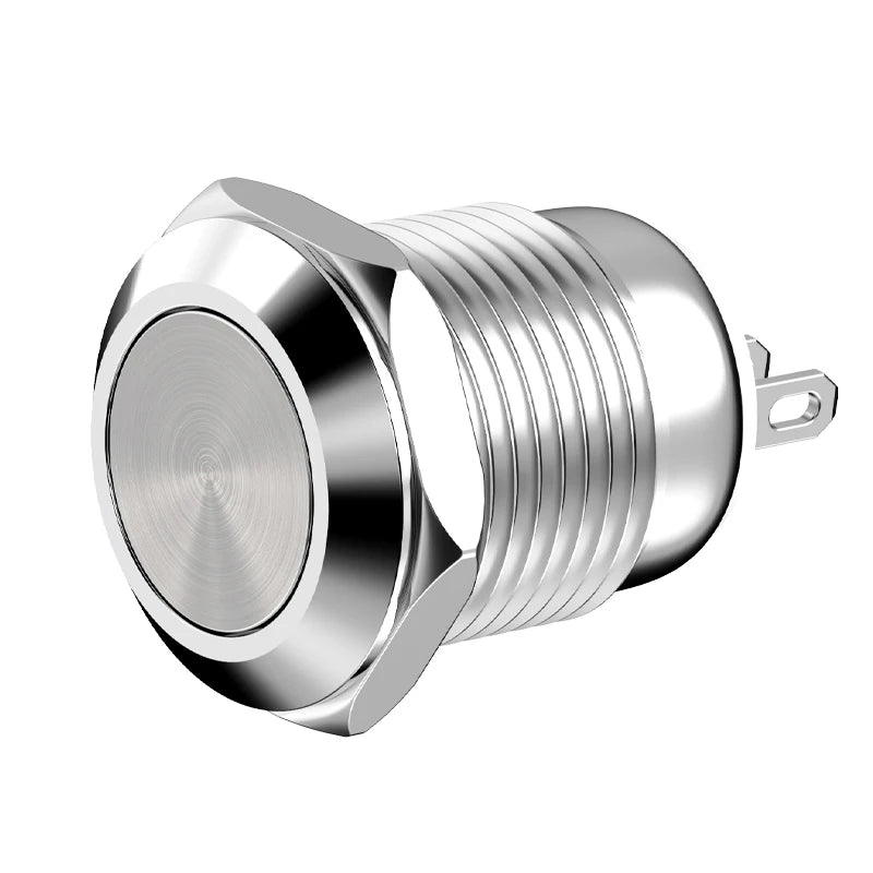 Metal Push Button Switch 12MM 3Pins 1NO1NC No Light waterproof Flat/High Head Momentary Latching Welding Foot Switch