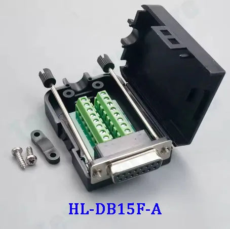 DB9/DB15/DB25 Male and Female Solderless Connector RS232/485 Transfer-Free Signals with Back Screw Terminal Adapter Board
