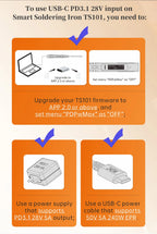 Original TS101 Soldering Iron Electric 65W Temperature Adjustable Programming TS100 Soldering Iron New Upgrade With PD Plug Kit