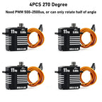 Micro 8.4V 0.06S 11KG Digital Servo Motor Mini Full Metal Coreless Programmable Servos 180/270/360 Degree High Torque for RC Car
