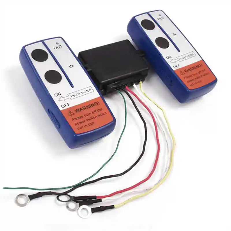 12V 250A Winch Remote Contactor Winch Control Solenoid Relay Twin Wireless Remote Kit Car Motorcycle Off Roaders Accessories