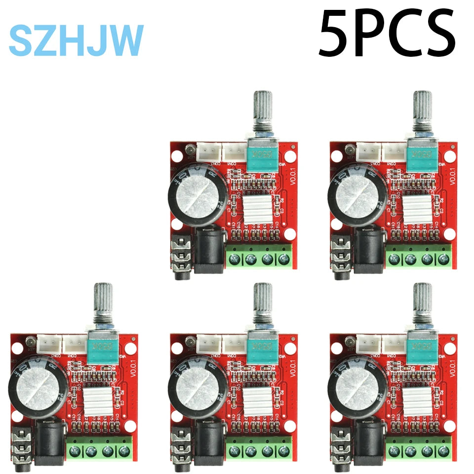 1-10PCS 12V Mini Hi-Fi PAM8610 Audio Stereo Amplifier Board 2X10W Dual Channel D Class