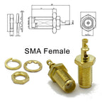 2/6pcs SMA Male Female RF Connector RP SMA  Nut Bulkhead Double Sash Casement Window Connector Straight Cable 50 Ohm