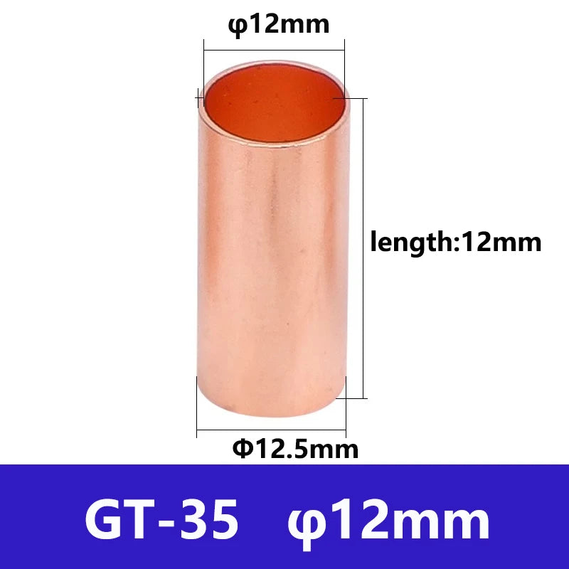 Copper Connecting Pipe GT Small Copper Tube Cable Intermediate Joint Cold Pressed Wire Crimping Terminal Quick Docking Connector