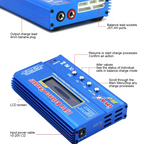 IMAX B6 80W B6 Charger Balance Charger Digital LCD Screen Lion LiFe Nimh Nicd PB Lipo Battery Discharger AC Power 12V 5A Adapter