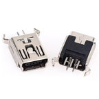 10PCS Mini USB SMT SMD DIP 5 Pin Female Mini Type B Socket Connector Plug Straight DIP Jack Tail Connector Plug-in MINI USB