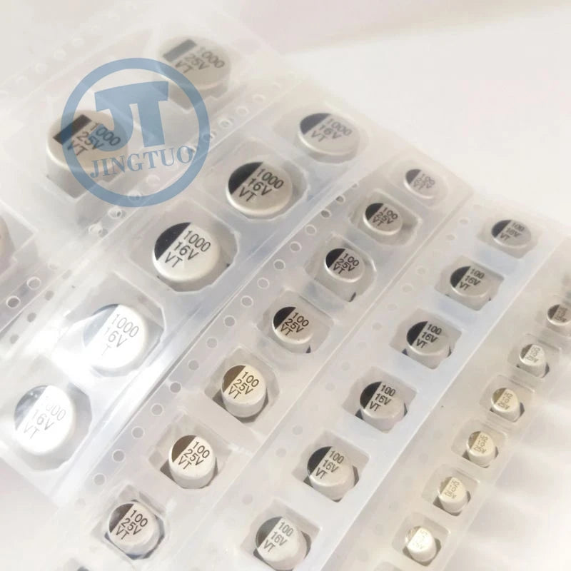 SMD Chip Electrolytic Capacitor 6.3/10/16/25/35/50V 2.2/3.3/4.7/10/22/33/47/100/220/330/470uF/1000MFD