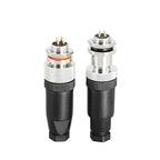 M12 Waterproof IP67 Aviation Plug Socket 4 5 8 Pin Hole Needle Male Curved Straight Screw Solderless Power Connector PG7 Charger
