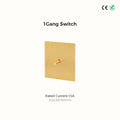 Avoir Metal Panel Toggle Switch 2 Way Gold Copper Lever Wall Power Socket European Plug Usb Type C Charging Port Lighting Dimmer