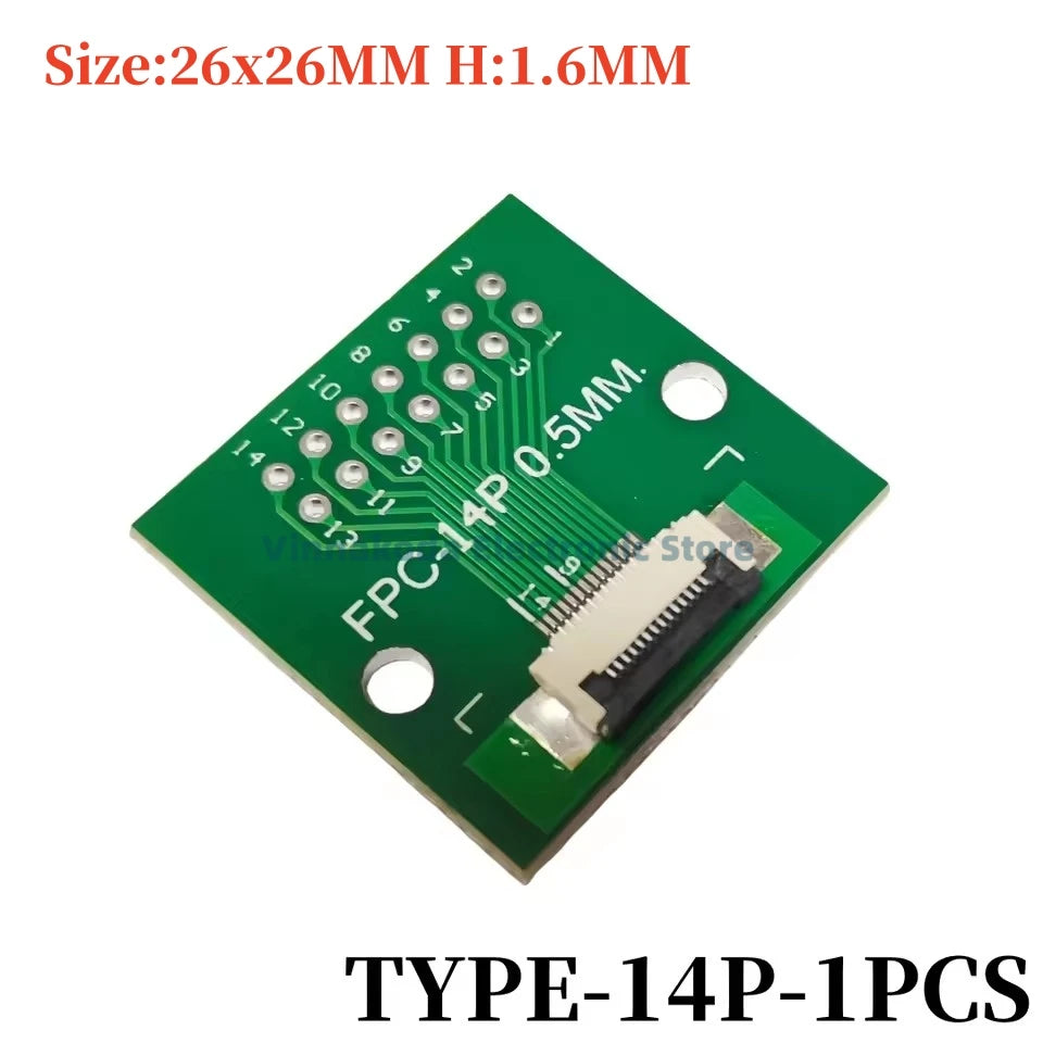 FPC FFC Flexible Cable Adapter Board 0.5mm Pitch Connector SMT to 2.54mm 4P/6P/8P/10P/12P/14P/15P/16P/18P/20P/22P/24P/26P/30P
