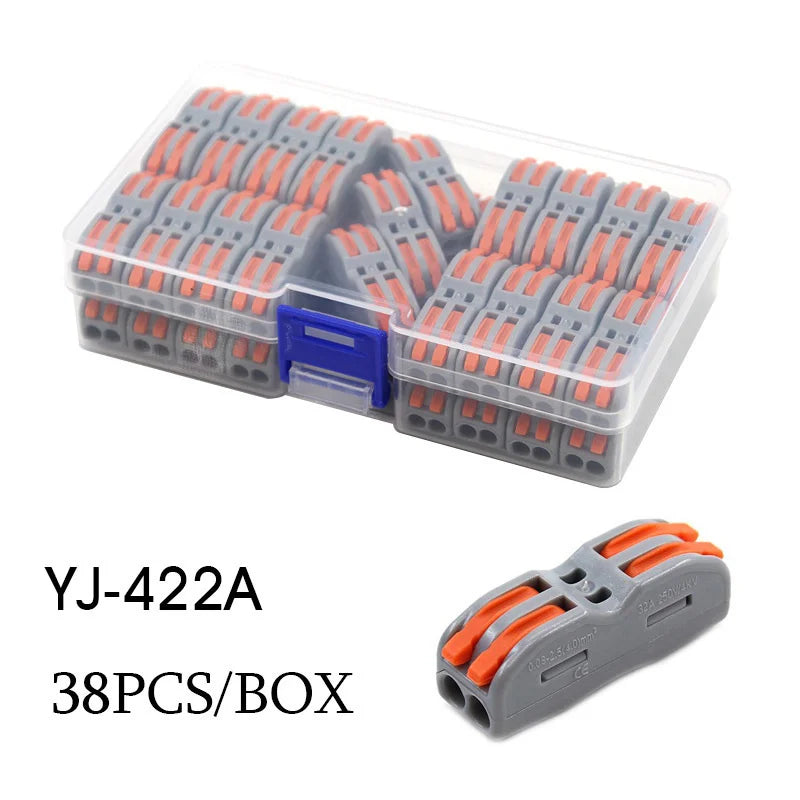 Mini Wire Electrical Connector Boxed 222 LED Strip Lighting Quick Connectors Universal Compact Conductor Push-in Terminal Blocks