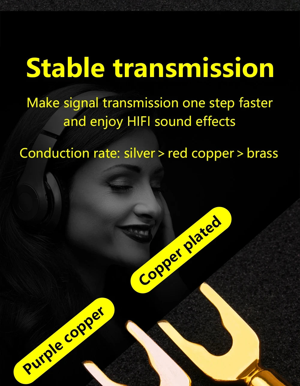 YYTCG Gold plated Banana Plug Connectors, Speaker plugs, audio screws, fork connectors, U and Y 1pcs/4pcs