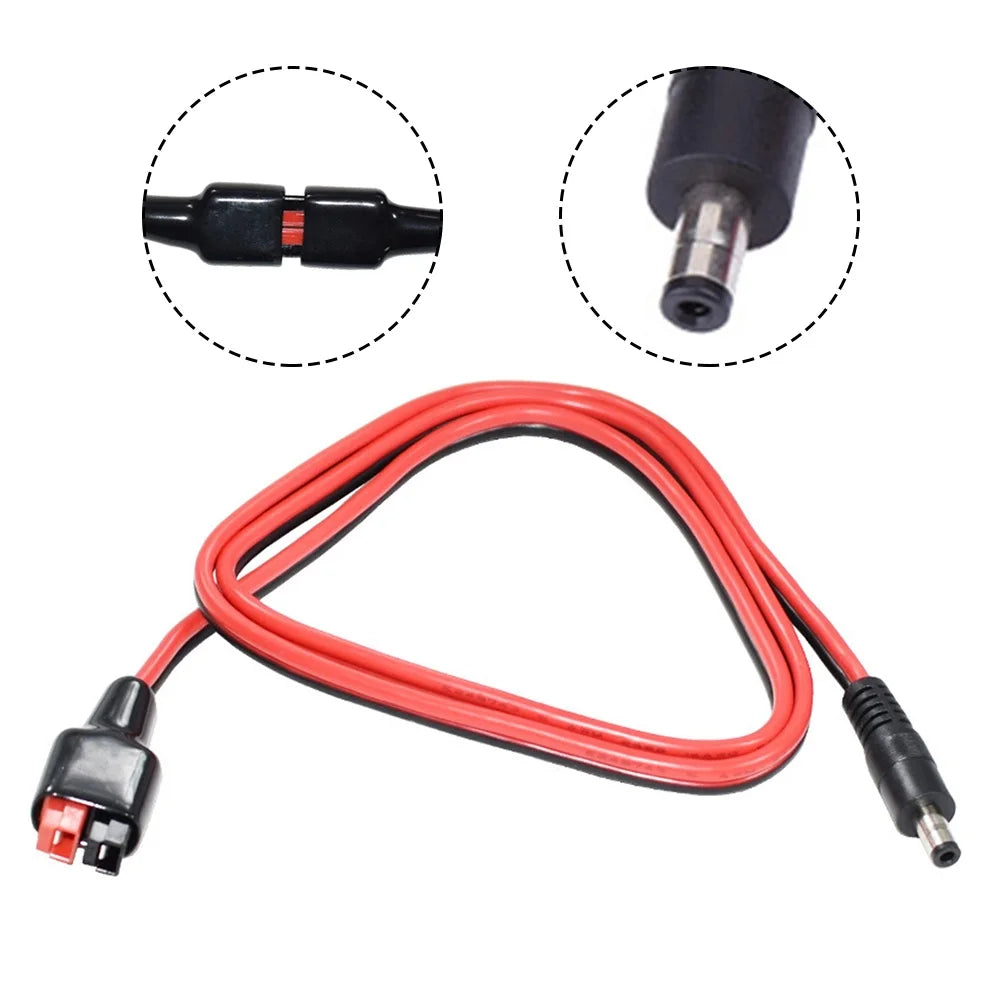 Solar Adapter Cable For Anderson Connector Adapter 14AWG DC 5.5x2.1mm Solar Panel Cable For 15/30/45A Power Pole Connector